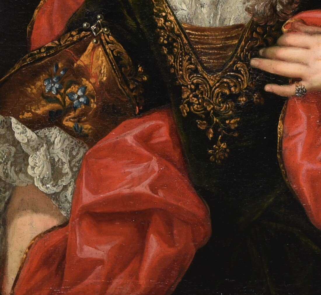 Old Portrait Of The French School From The Beginning Of The Eighteenth Century-photo-3