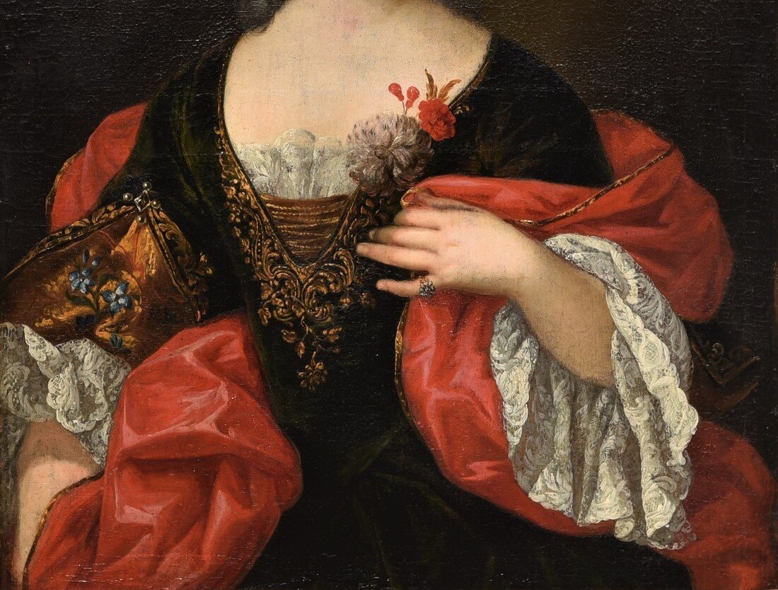 Old Portrait Of The French School From The Beginning Of The Eighteenth Century-photo-5