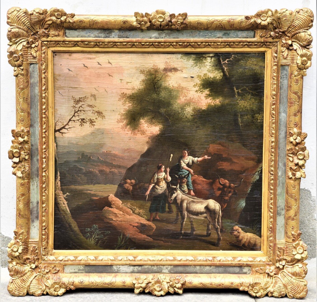 Old Painting From The French School Of The XVIII Century
