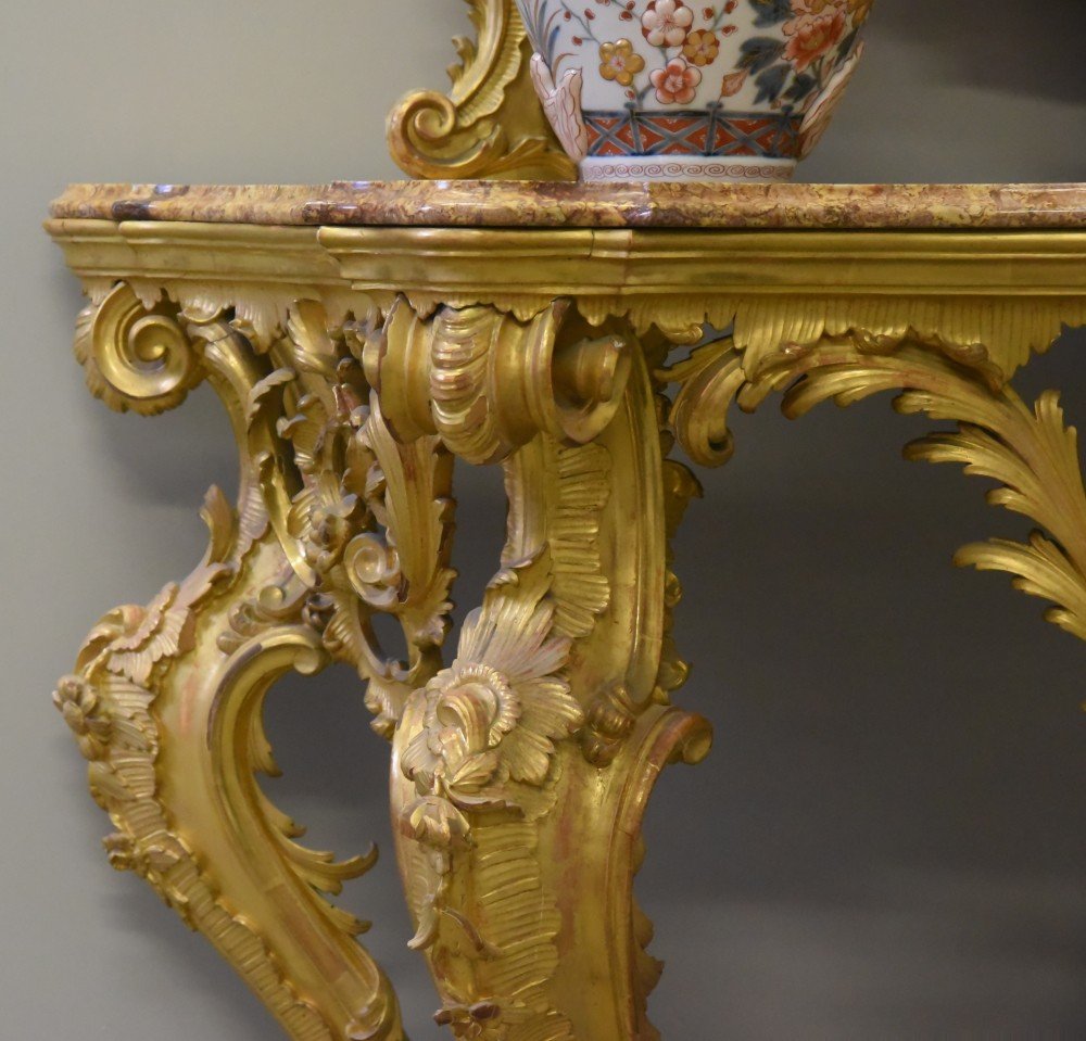 Old Console From 1800 Rococo Style-photo-2