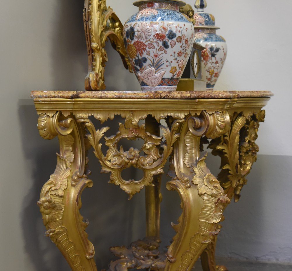 Old Console From 1800 Rococo Style-photo-4