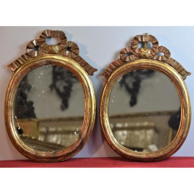 Old Pair Of Mirrors From The 18th Century