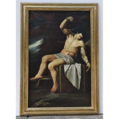 Old Painting Beginning Of The Eighteenth Century. San Sebastiano