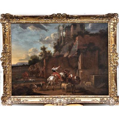 Peinture Ancienne Flamant Du XVII SiÈcle