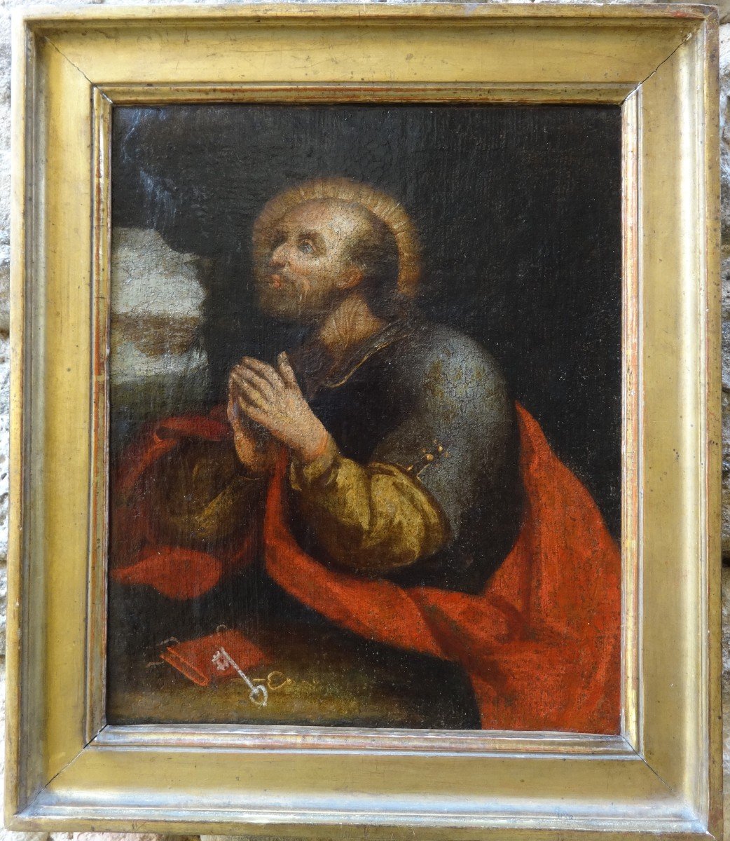 Tableau XVII° Siècle Saint Pierre