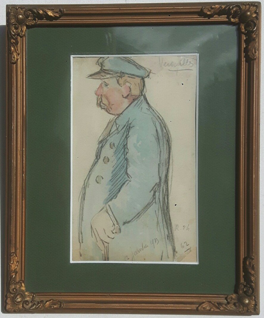 Aquarelle - Homme en uniforme - René Thomsen