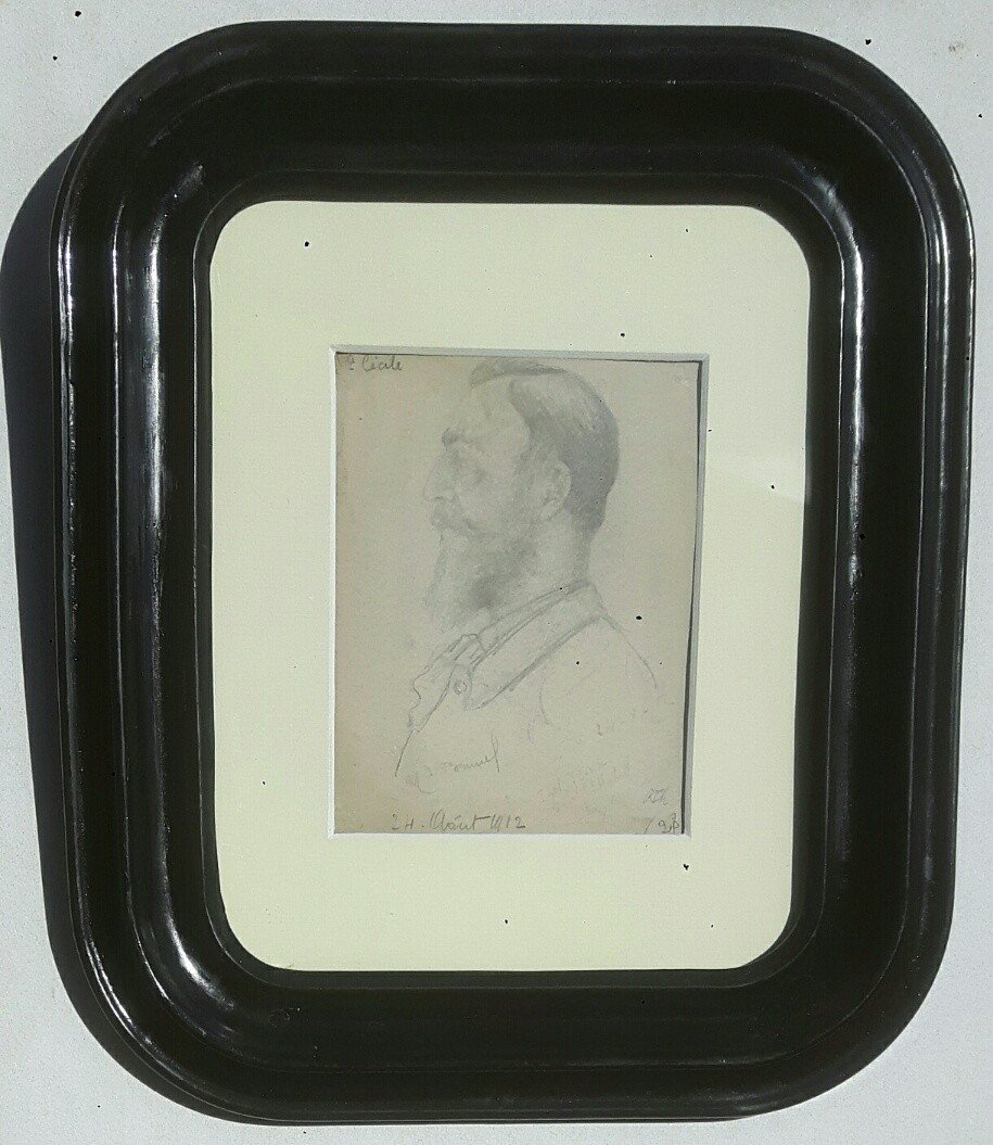Dessin portrait d'homme de profil - René Thomsen