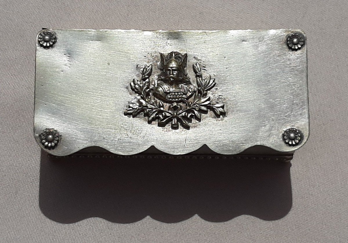 Napoleon III Stamp Box In Silver-photo-2