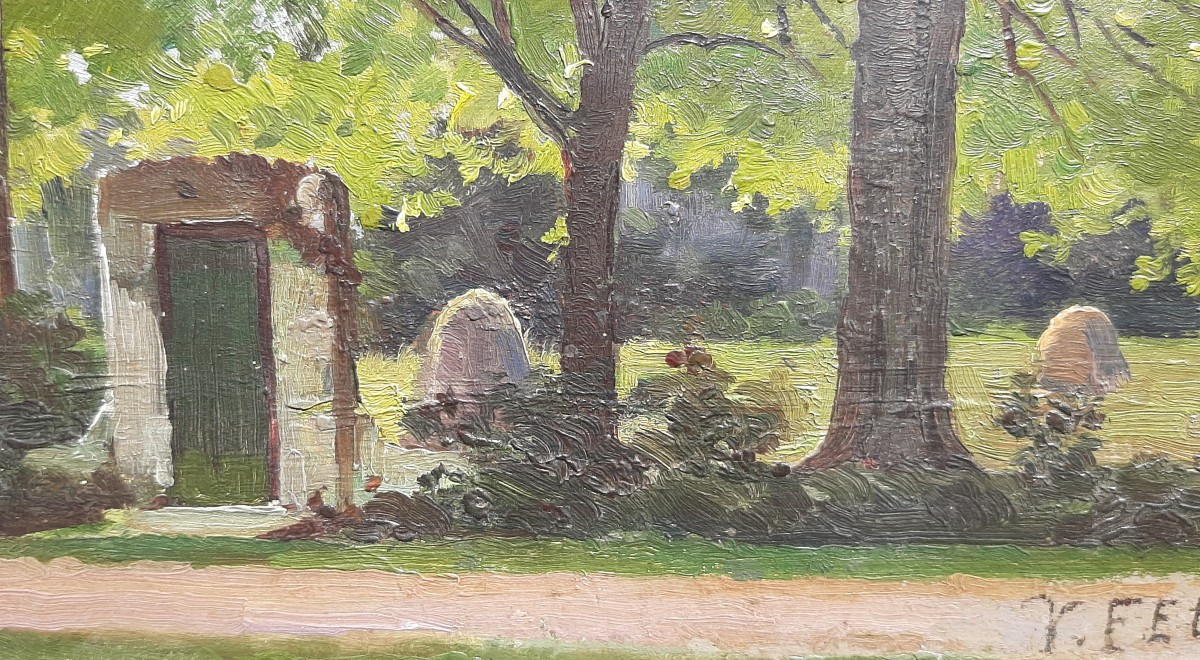 Tableau Paysage Début XX° - Signé V.Fetré -photo-2