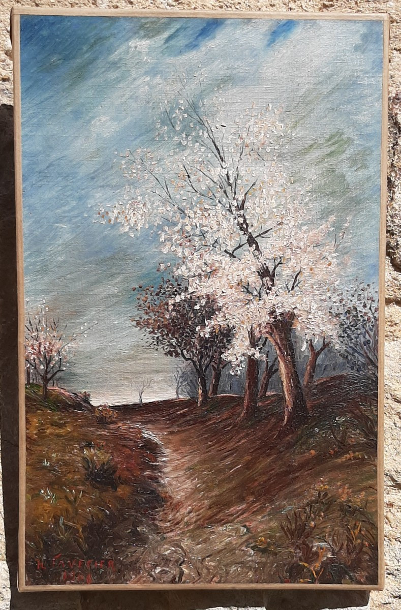 Pair Of Paintings - Landscapes, Early 20th Century - Signed H.favetier 1908-photo-2