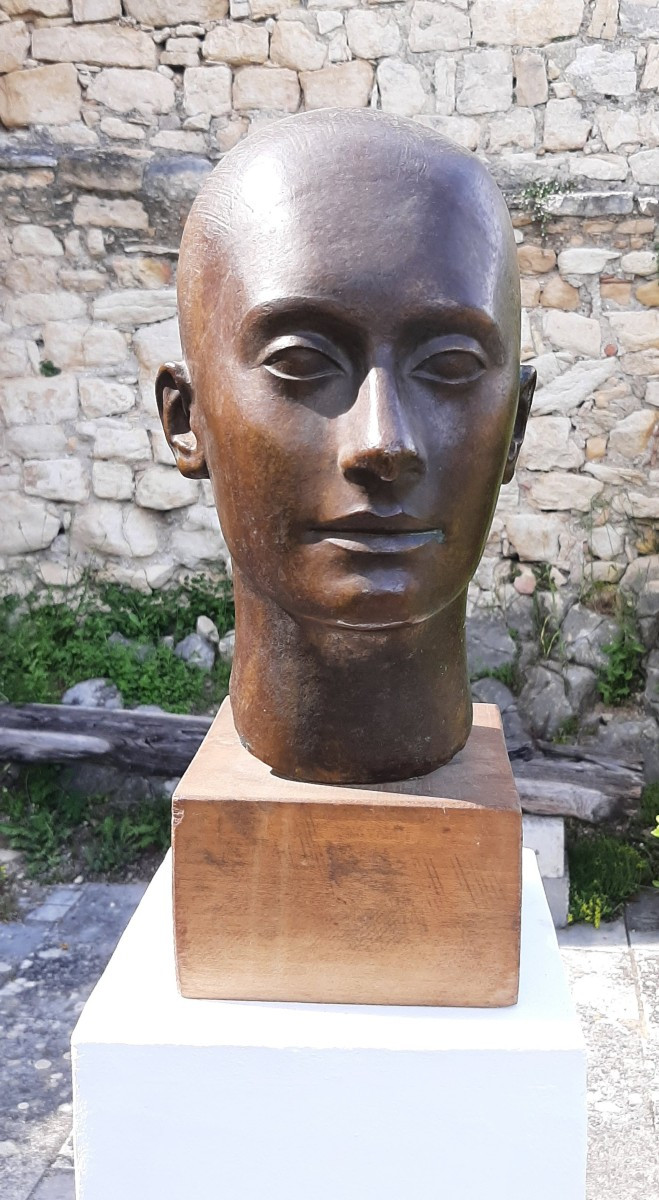 Bronze - Head Of A Woman By Albert Navarra (1927-2019) - Valsuani Foundry-photo-3