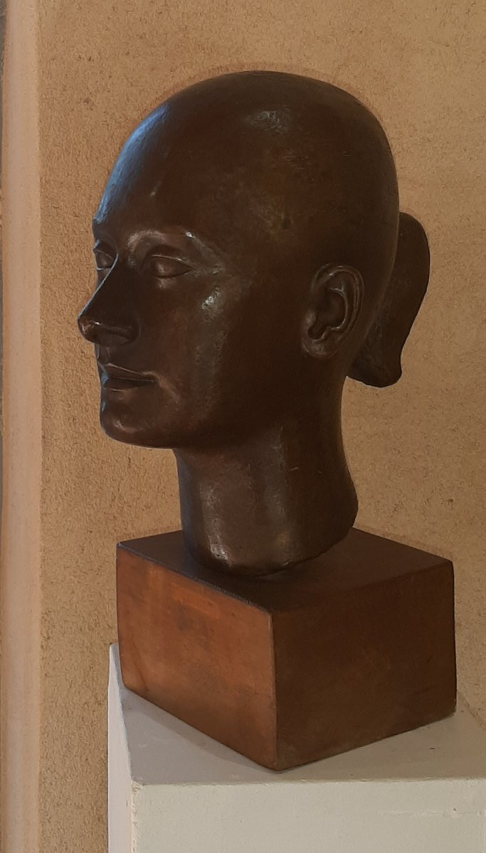 Bronze - Head Of A Woman By Albert Navarra (1927-2019) - Valsuani Foundry-photo-6