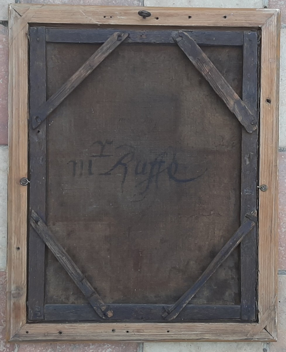 Tableau Vierge à l'enfant du XVIIème siècle-photo-3