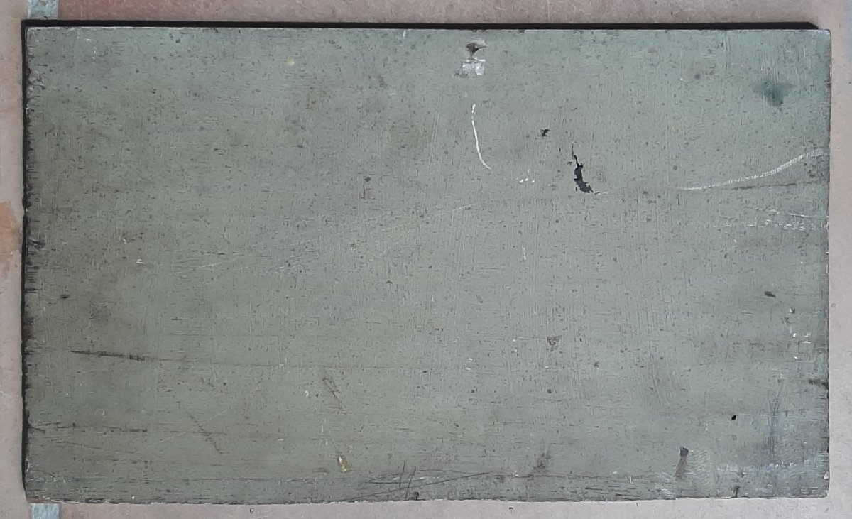 Provencal Landscape Painting On Wood Late 19th-early 20th Century-photo-2