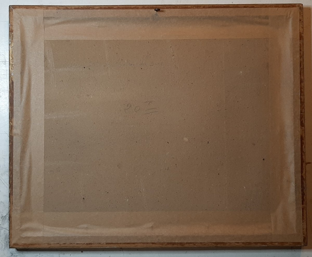 Tableau aquarelle vue d'Uzès - Le Duché - Signée et datée-photo-4