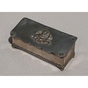 Napoleon III Stamp Box In Silver