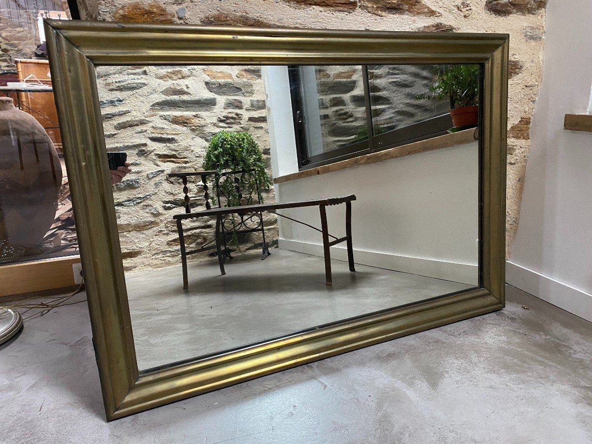 Miroir De Bistrot En Laiton -photo-2