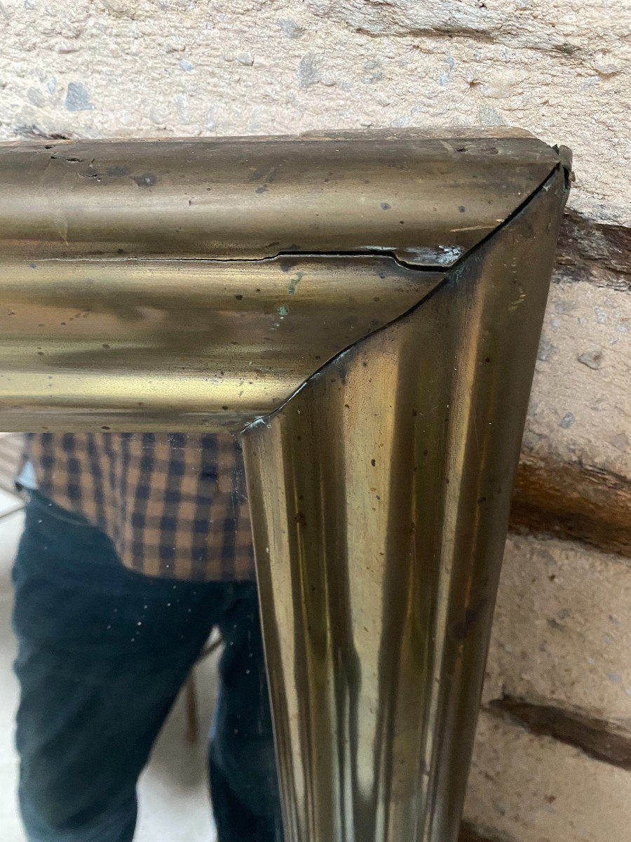 Miroir De Bistrot En Laiton -photo-3