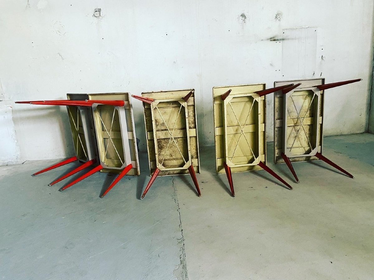 Lot De 5 Tables Tolix 1960-photo-3