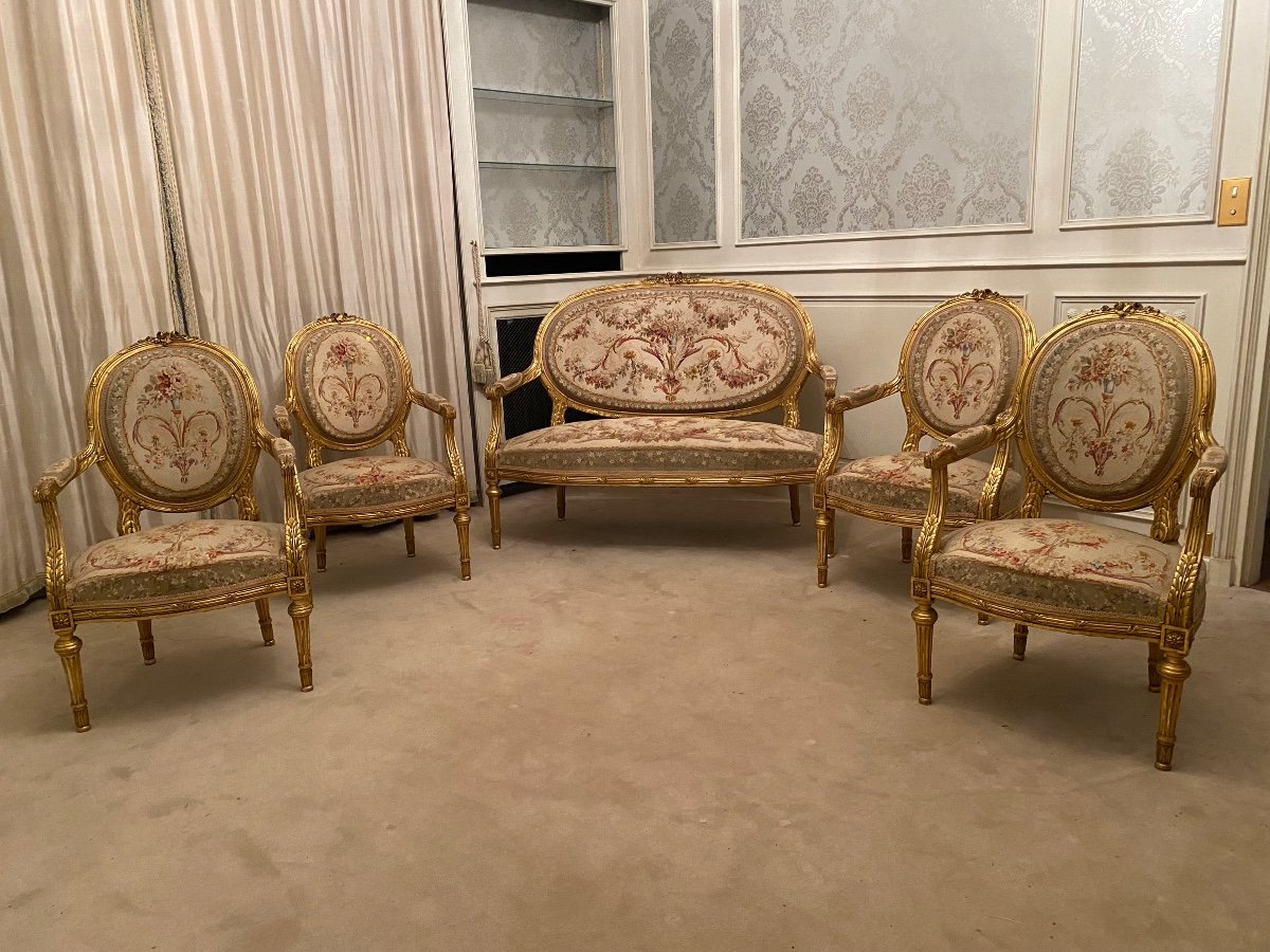 Salon Bois Doré Tapisserie d’Aubusson