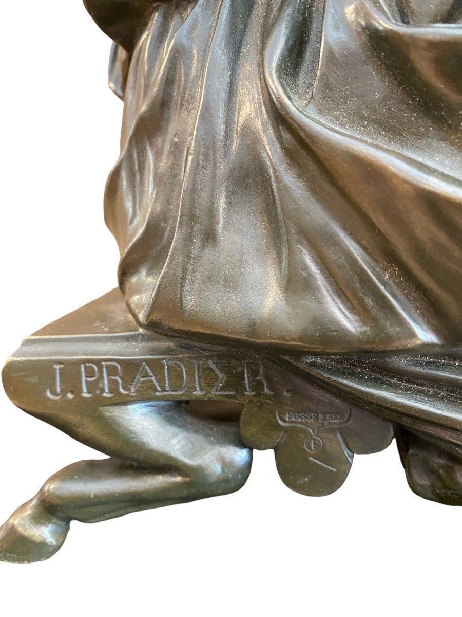 Important Mantel Clock "james Pradier"-photo-3