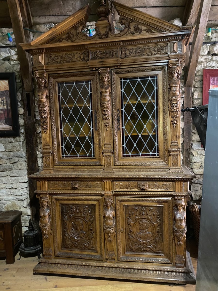 IMPORTANT MEUBLE EN CHÊNE DE STYLE RENAISSANCE -photo-2