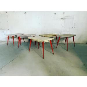 Lot De 5 Tables Tolix 1960