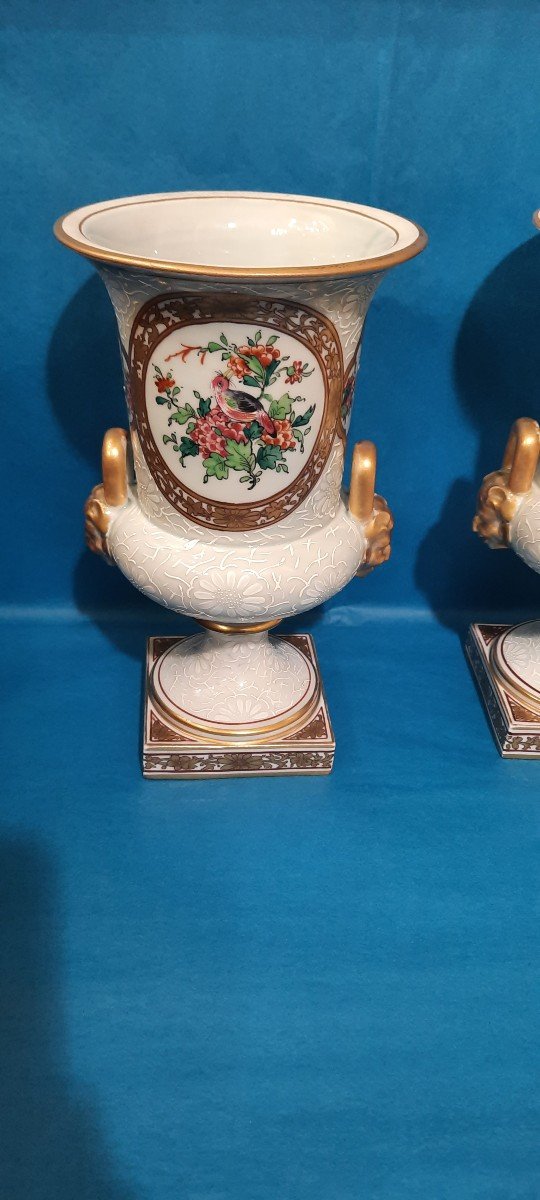 Pair Of Medici Porcelain Vases From Samson 19th Century-photo-6