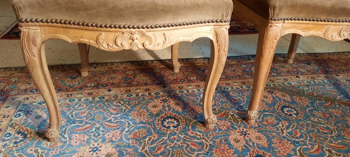 Paire De Chaises De Style Régence-photo-4