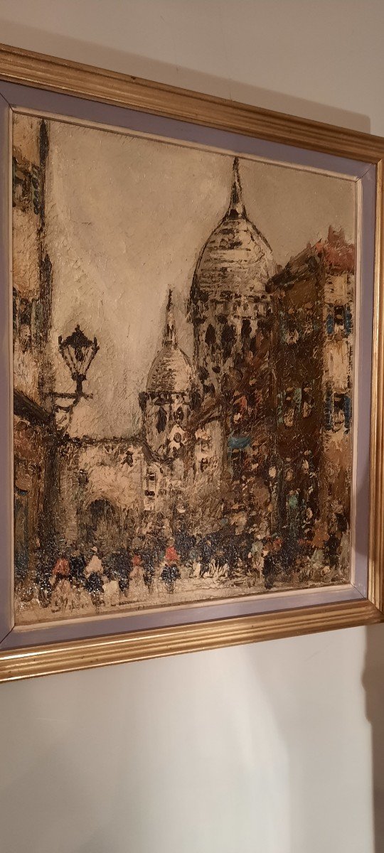 Oil On Canvas Montmartre Sacré-coeur-photo-2