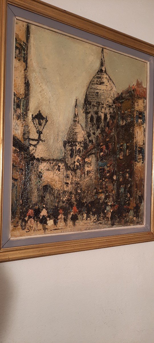 Oil On Canvas Montmartre Sacré-coeur-photo-4