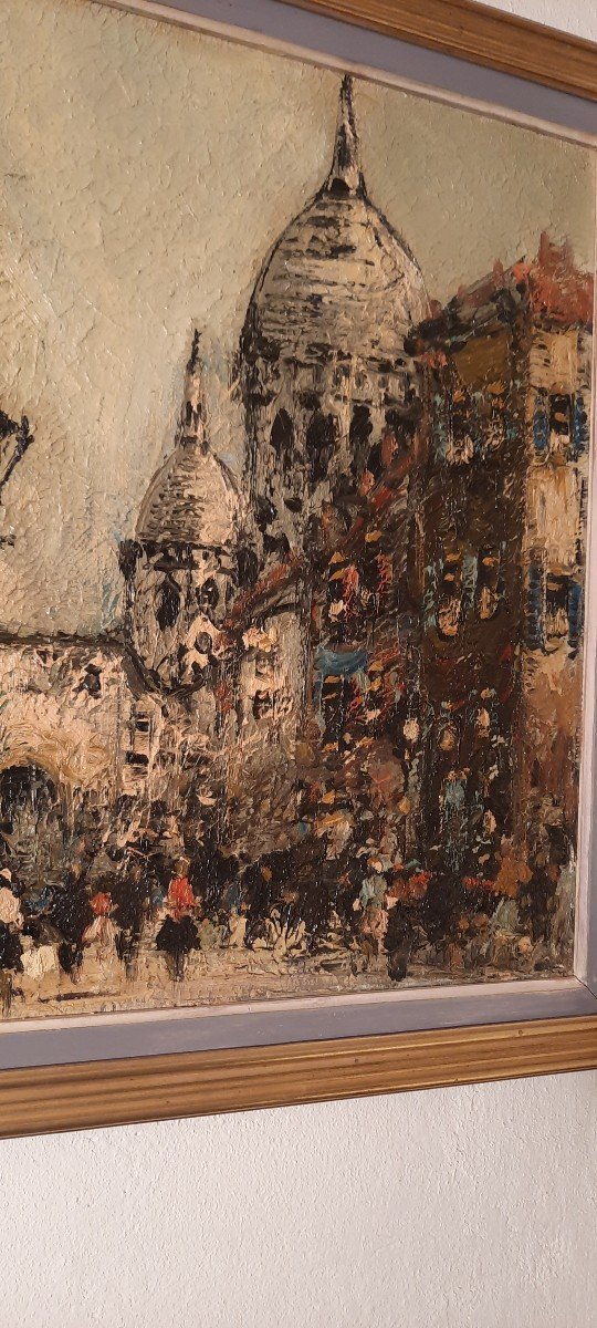 Oil On Canvas Montmartre Sacré-coeur-photo-1