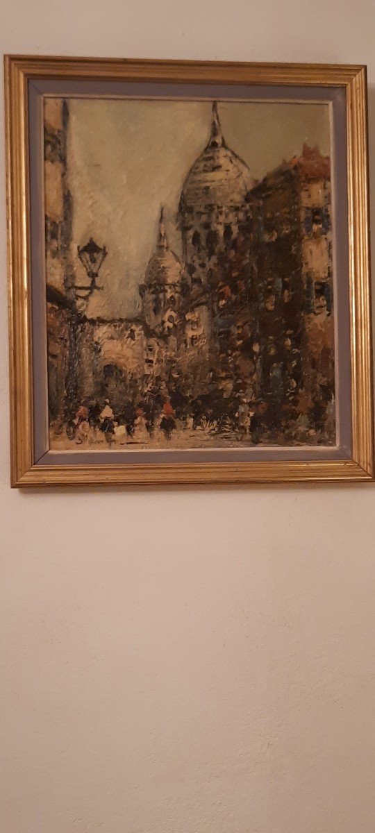 Oil On Canvas Montmartre Sacré-coeur