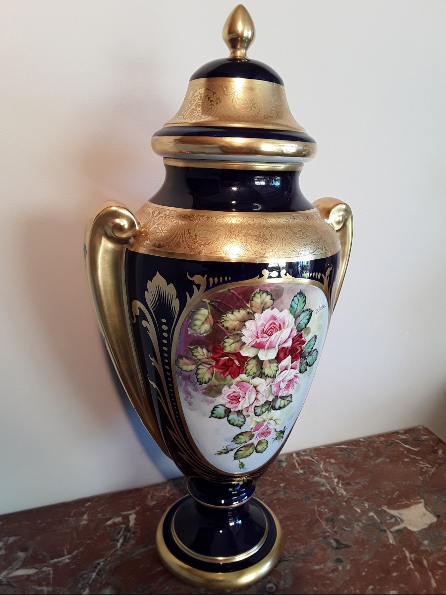 Limoges Porcelain Covered Vase By André Prévot-photo-2