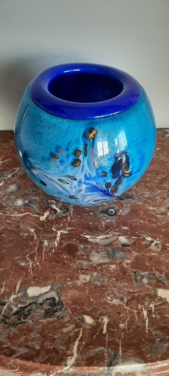 Biot Glass Vase Jean Michel Operto-photo-2