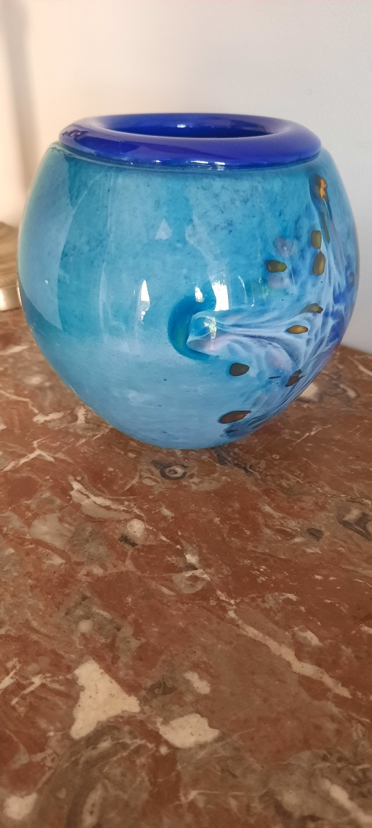 Biot Glass Vase Jean Michel Operto-photo-4
