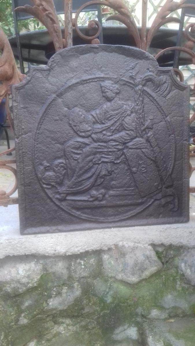 Plaque De Cheminée XVIIIème Siècle-photo-1