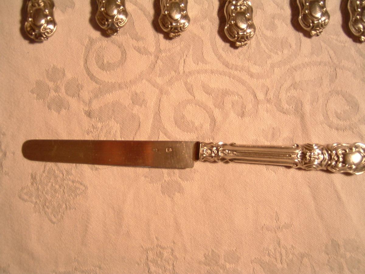 11 Silver Knives XIXth Century-photo-4