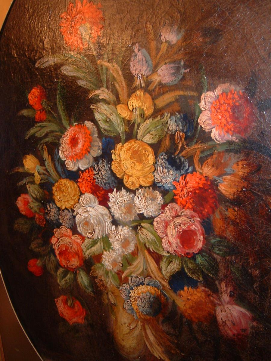 Still Life With Flowers Epoque Eighteenth Century-photo-4