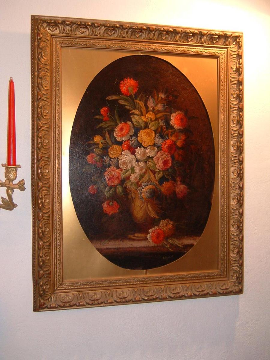 Still Life With Flowers Epoque Eighteenth Century-photo-2