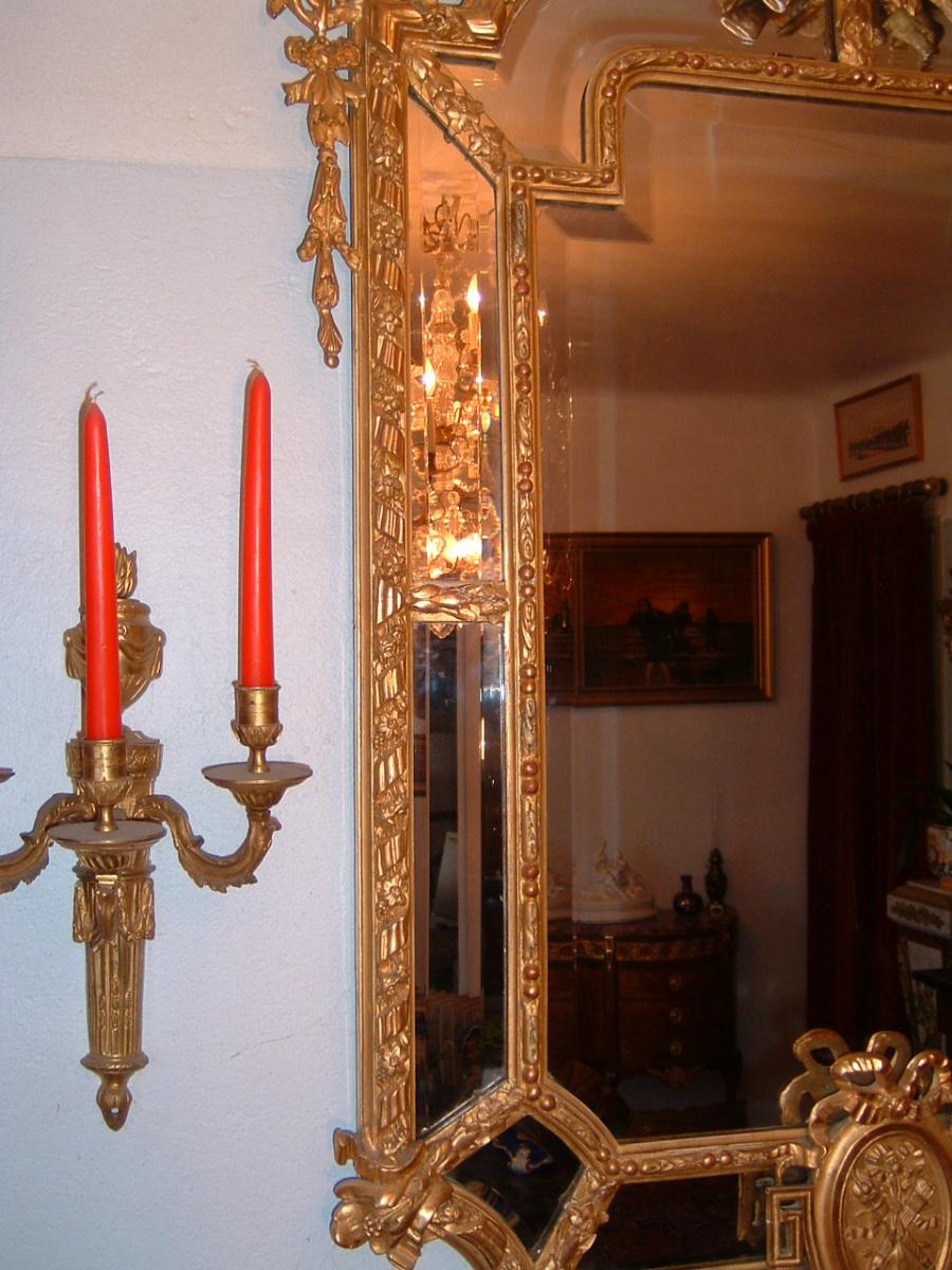 Mirror Parclose Louis XVI Style Era XIX Century-photo-3