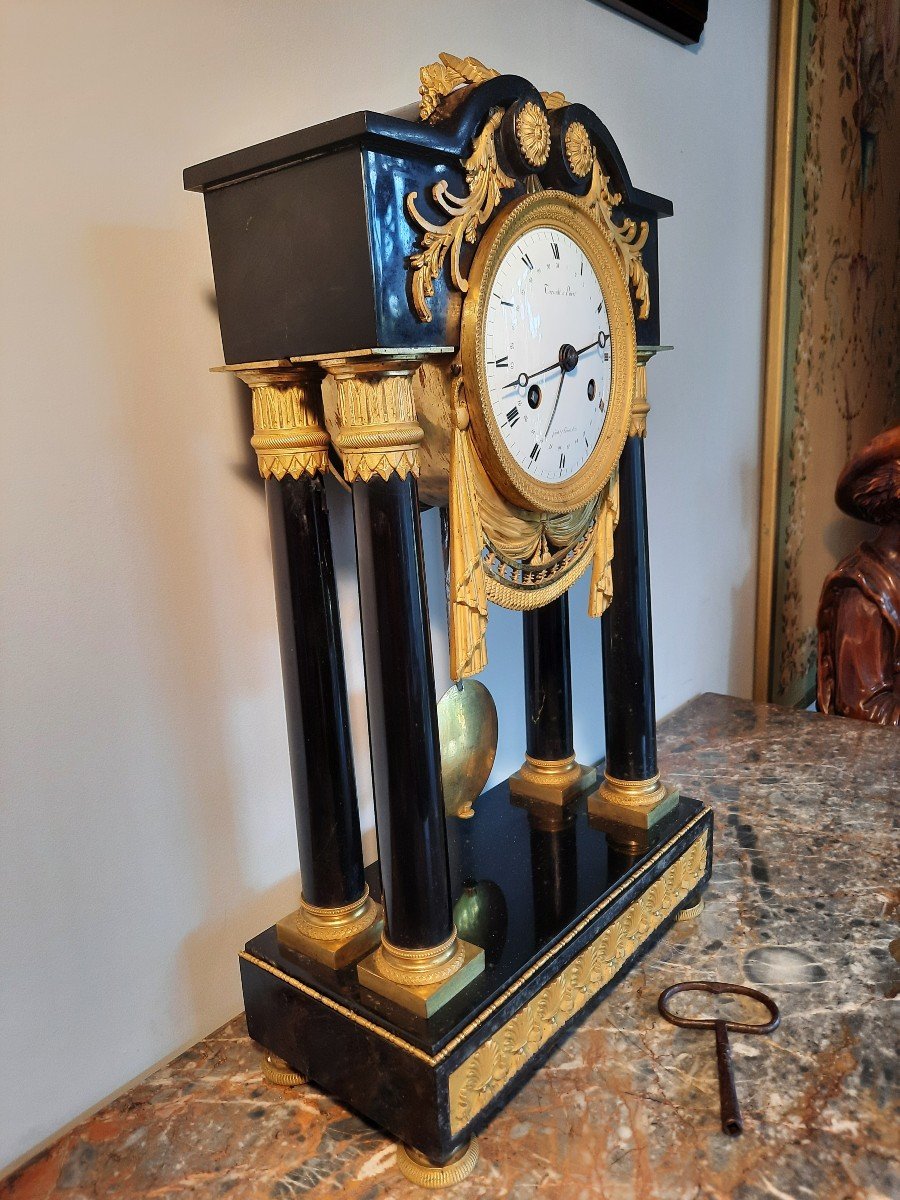 Louis XVI Style Portico Clock-photo-2