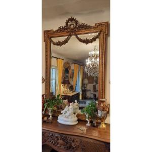 Louis XVI Style Fireplace Mirror 19th Century Period