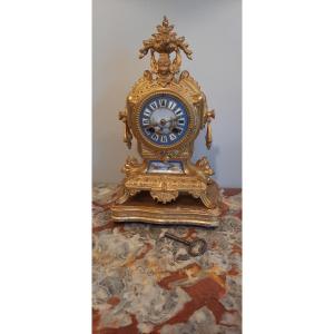 Pendule Cartel En Bronze Style Louis XV