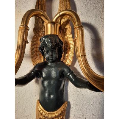 Pair Of Empire Bronze Sconces