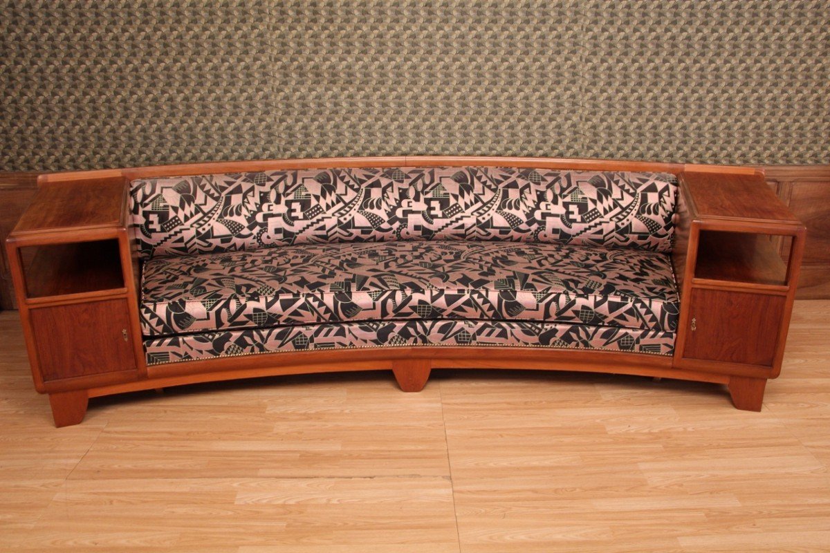 Huge Art Deco Bench From The Majorelle Workshops 330 Cm In Length-photo-1