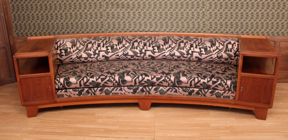 Huge Art Deco Bench From The Majorelle Workshops 330 Cm In Length