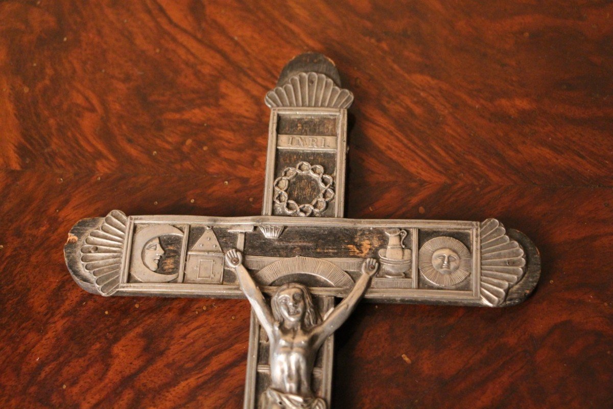 Croix En Argent Massif 19 Eme-photo-2