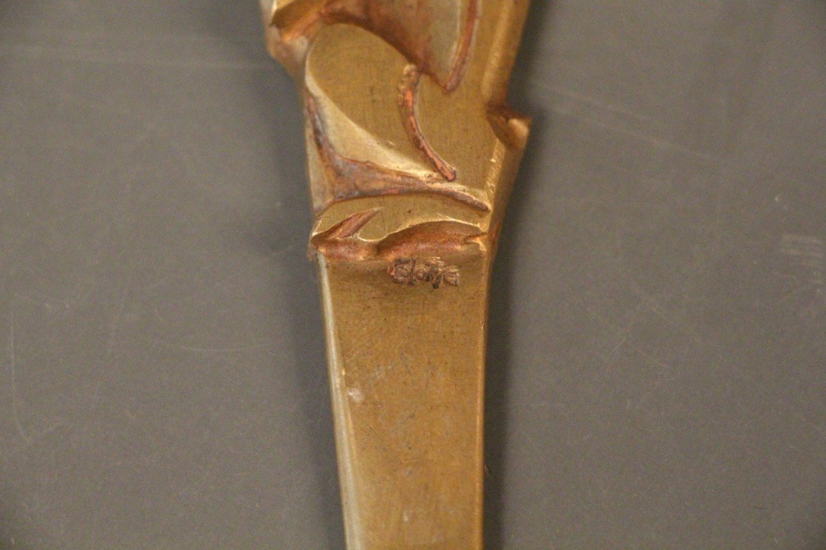 Letter Opener In Bronze Signed Aristide Colotte-photo-4