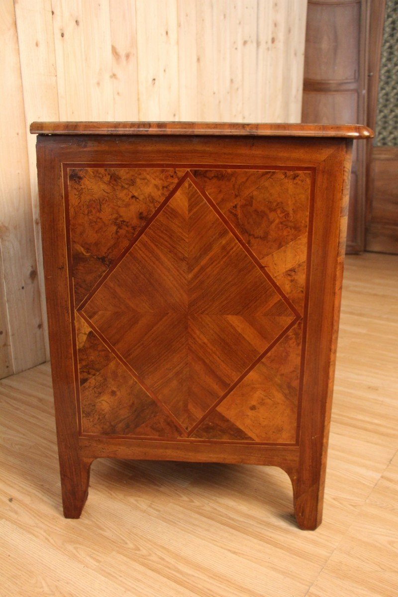 Commode In Marquetry XVIIIth Louis XIV-photo-2